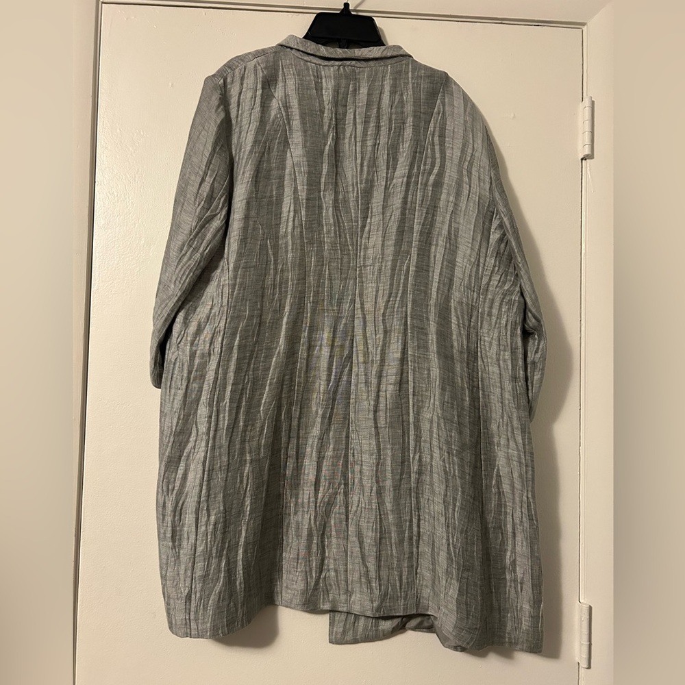 Eileen Fisher Crinkle Linen Jacket with Tank Included - Picture 8 of 11